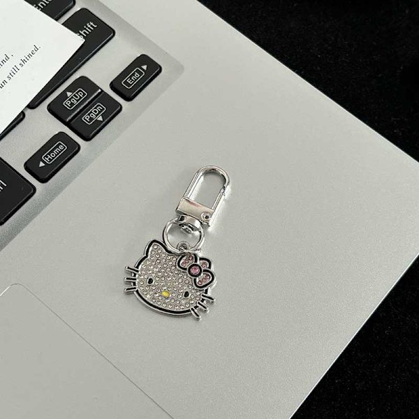 Y2K Silver Färg Metall Fjäril Nyckelring Sweet Cool Cherry Key A5