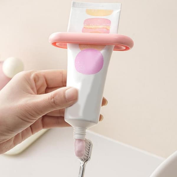 1 stk. tandpastatube-klemme til ansigtsrens Pink