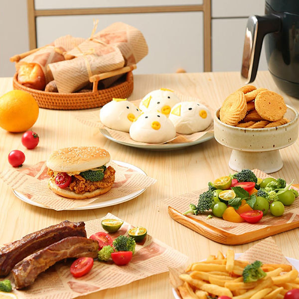 50 stk Bagepakke Pakke Fedtfast Papirpose Sandwich Donut A3