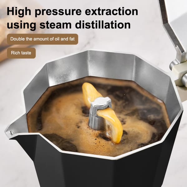 Espresso Moka Pot i aluminium til komfur B