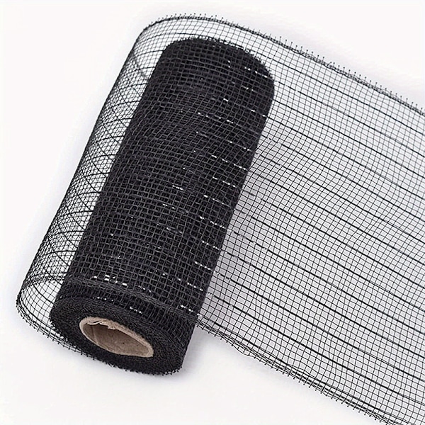 Jule Mesh Bånd Deco Metallic Efterår Mesh Metallic Folie Whi A