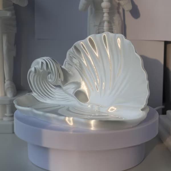Ocean Wave Muslingformet Smykkeopbevaringsbakke Stilfuldt Tilbehør