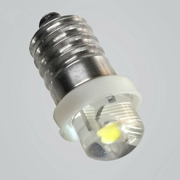 3/4,5/6V 0,5W lommelygte pære 6000K hvid LED E10 fatning 3V