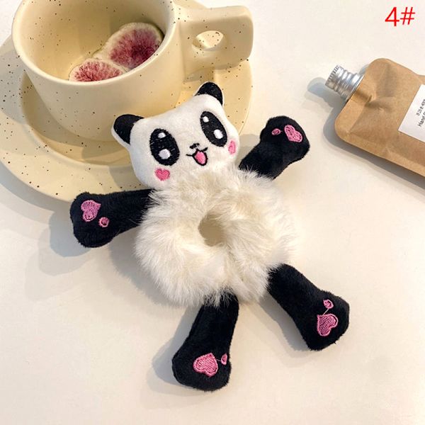 Pehmoiset hiusköysi Sammakko Panda Joustavat poninhäntäpidikkeet 4#
