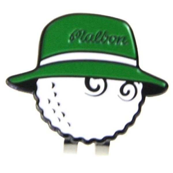 1 stk Golf Cap Clips Mark Golf Ball Posisjon Avtakbar golfhatt M Green B
