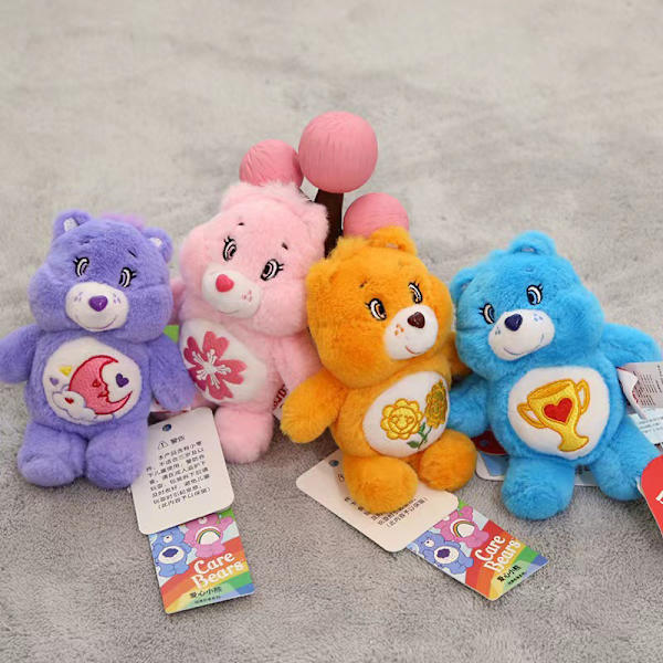 Love Heart Bear Cartoon Plysch Uppstoppad Docka hänge Nyckelring Gif A4