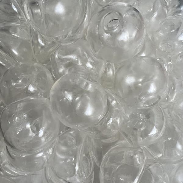 Långsam återhämtning DIY Tom bollskinn sfär smycken Transparent Vit 9cm White