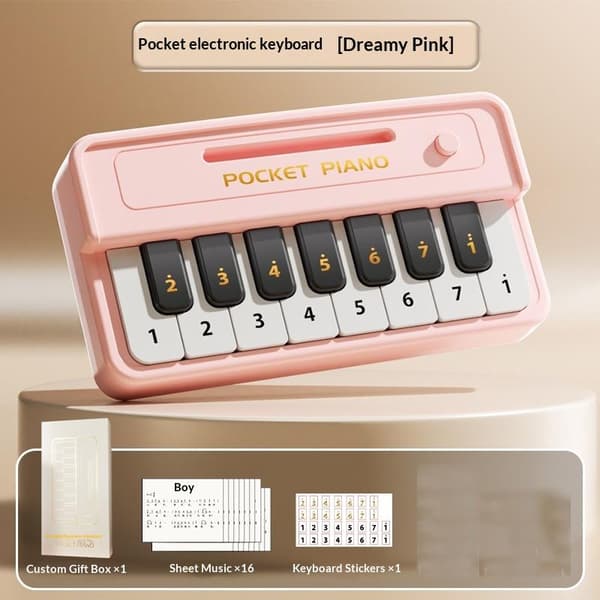 1 sett bærbart 15-tasters digitalt keyboard for barn Mini elektronisk A2