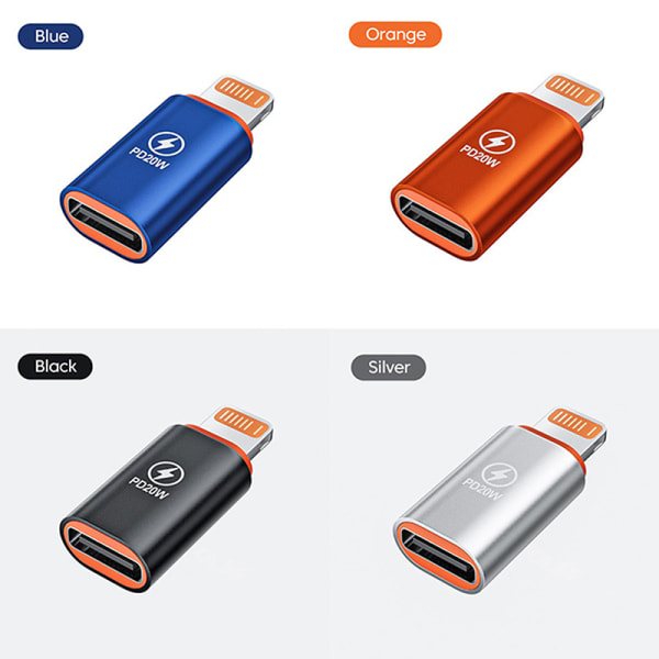 OTG-sovitin iOS-uros-tyypin c naarasliittimelle 20 W Fast PD Silver