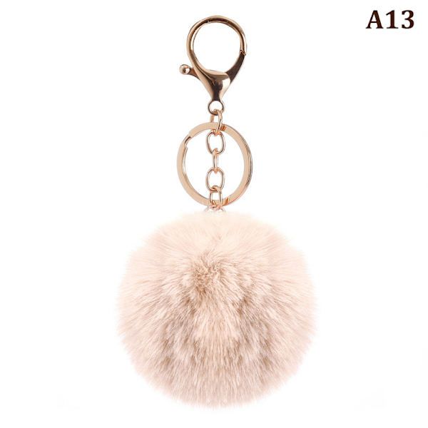 8cm e Key Pehmeä Fluffy Fur Ball Avaimenperä Fluffy Avaimenperät Trink A13