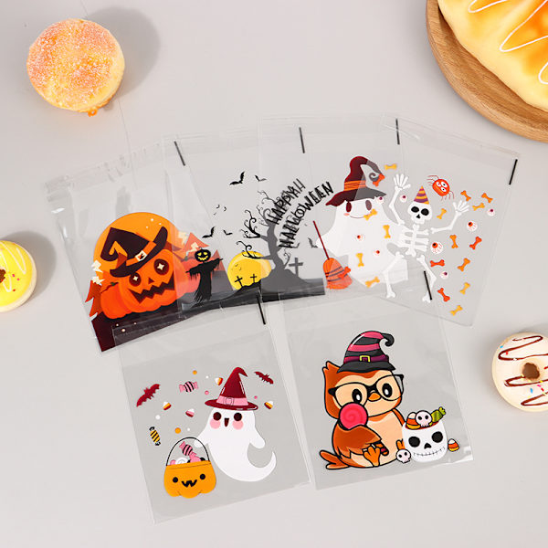 50 st 6-i-1 Halloween godispåse spöke festival fest present självhäftande 50Pcs