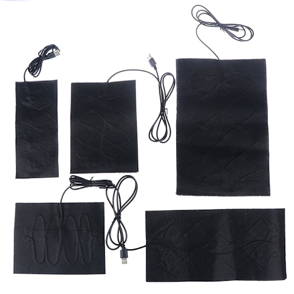 7 storlekar USB varm kolfiber uppvärmda dynor uppvärmd jacka kappa väst F