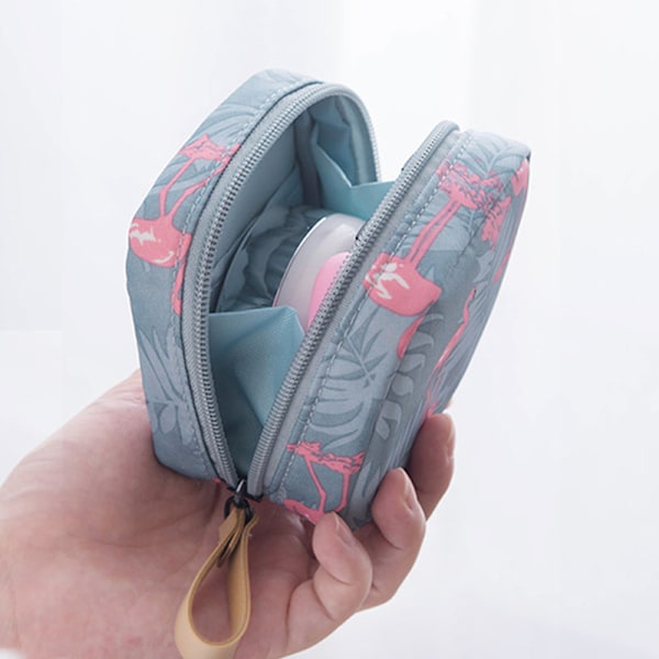 Kosmetisk veske Flamingo Ensfarget Reise Toalettveske Oppbevaringspose C A