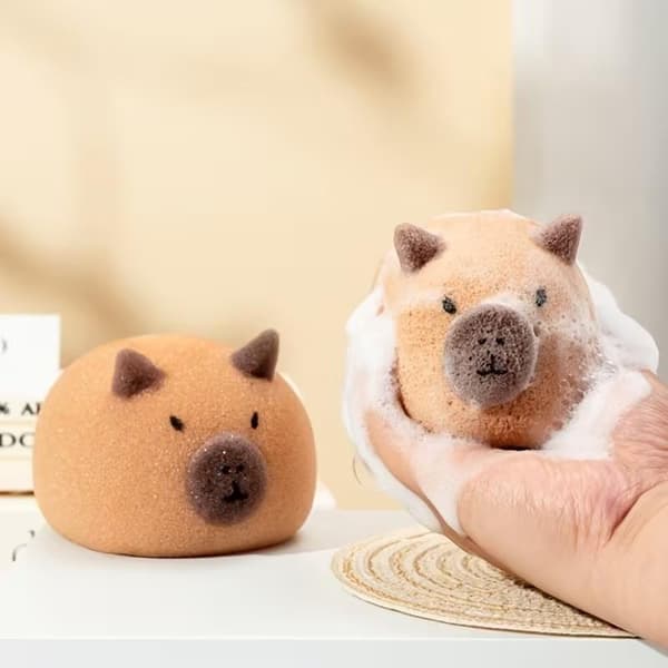 Capybara Badsvampboll e Tecknad Djurbadborste Kroppsrengöring