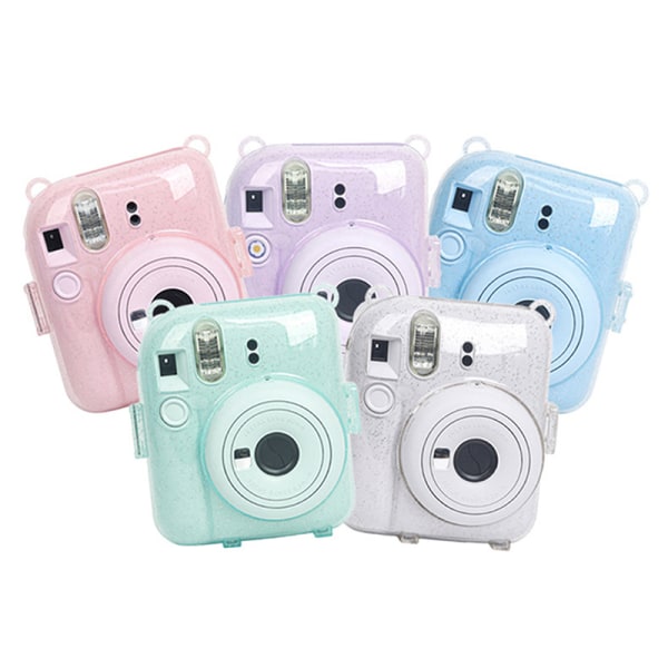 Valokuvalaukku Fujifilm Instax Mini 12 Clear Camera Case Protectille Pink