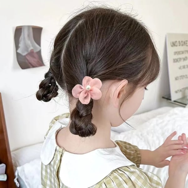 10 kpl/ set iso rusetti kukka joustavat hiusnauhat lapset tytöt makeat A2