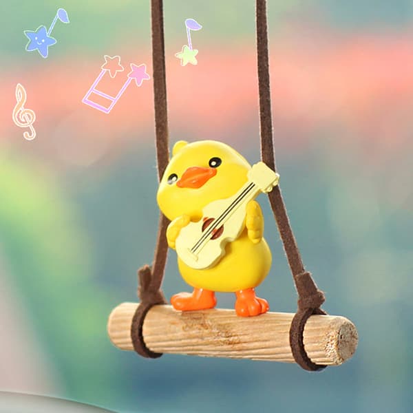 Tecknad e animerade biltillbehör Swinging Duck hänge Car Ac A2