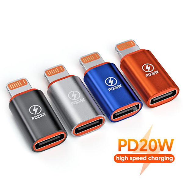 OTG-sovitin iOS-uros-tyypin c naarasliittimelle 20 W Fast PD Silver