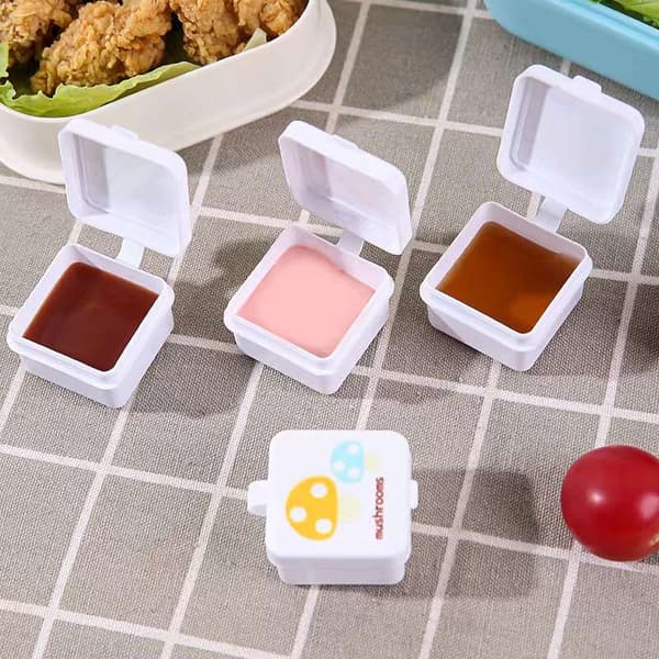 4st Kryddflaska Mini Ketchup Salladsdressing Behållare Sau