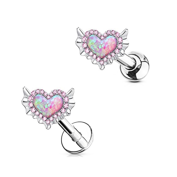 1 st Sweet Heart-formad navel Ringar Nipple Rings Lip Nails A7