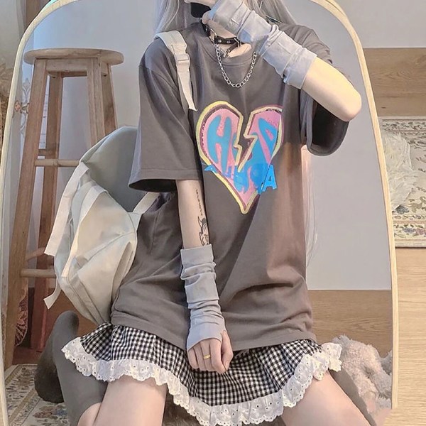 Gothic Lolita Anime Solid Tynde Bløde Handsker JK Girls Vanter Ove Blue