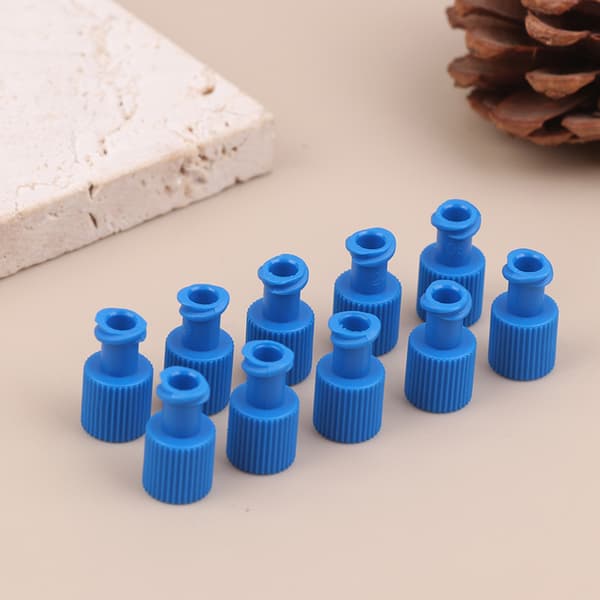 10 stk. PP han-hun Luer Lock integreret stikadapter luftventil White 10Pcs