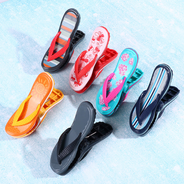 Summer Plastic Clips e slipper Beach Towel Clamp To Prevent The A5