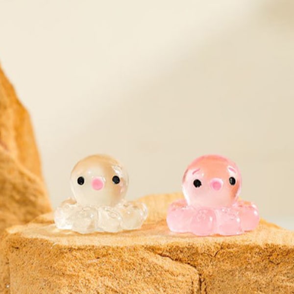 Piirretty Mini-Mustekala Valoisa Leikki Kala-Akvaario Koriste Pink