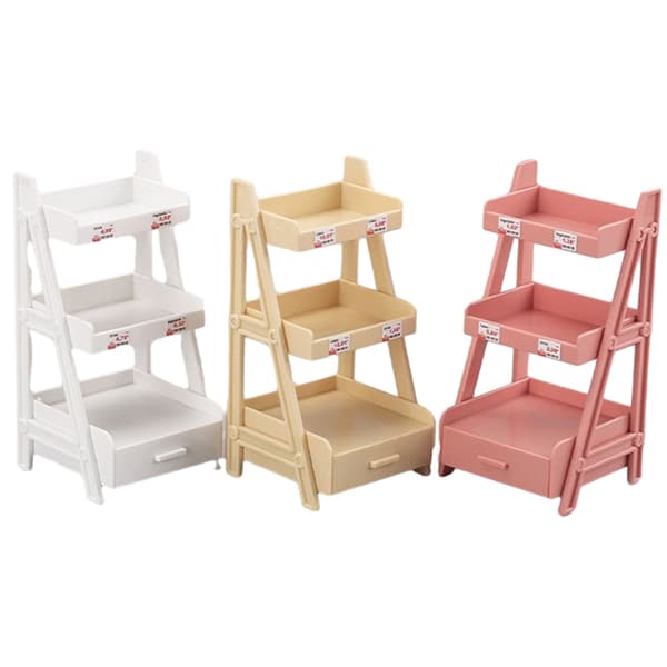 1:12 Dukkehus Mini Blomster Stand Display Hylde Møbler Stora White