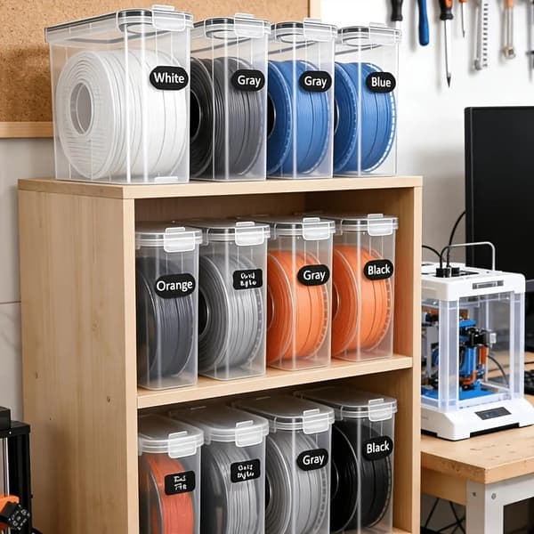 1/4 stk. 3D-printer filament tørreboks forseglet fugtbestandig opbevaring A2