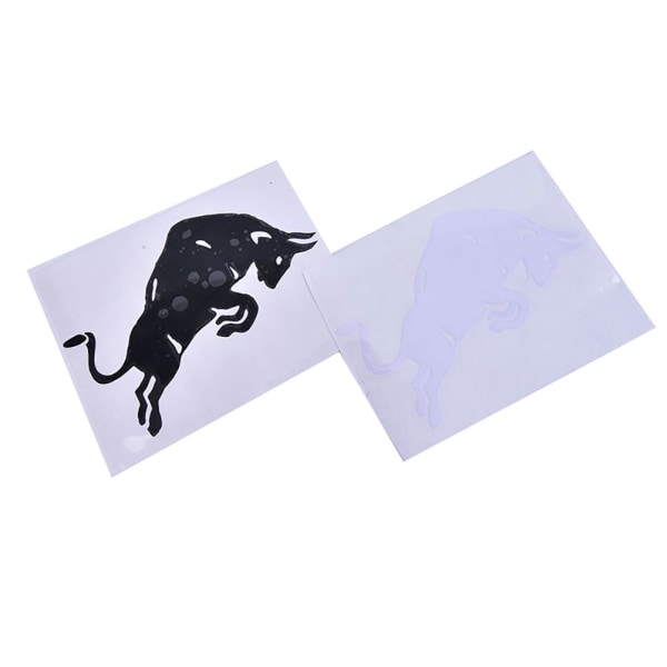 Jumping Bull Cow Red Car Sticker Vinyl Decals Black