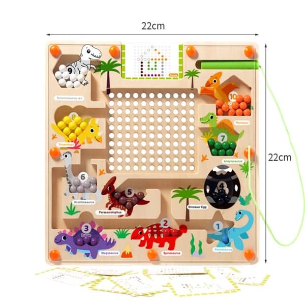 1 sett magnetiske sorteringsspill for barn, puslespill, labyrintbrett