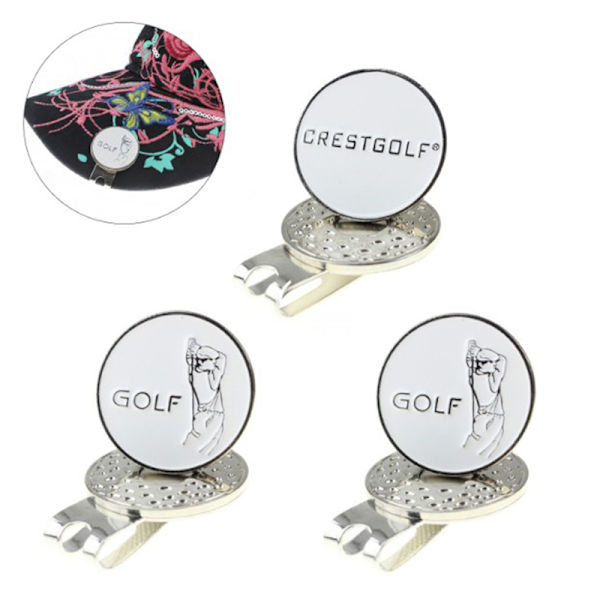 1 stk GOLF Cap Clips Golf Ball Markers Hat Clip Treningstilbehør