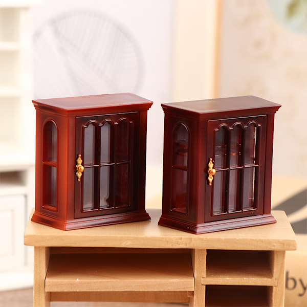 1:12 Dockhus Miniatyr Väggskåp Hängande förvaringsskåp A