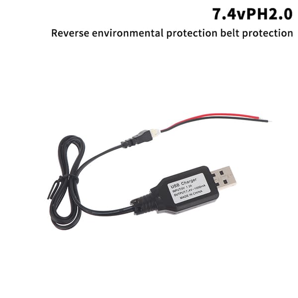7.4v (3.7v X2) USB-opladerkabel SM-4P Li-ion-batteri Frem/Tilbage A2