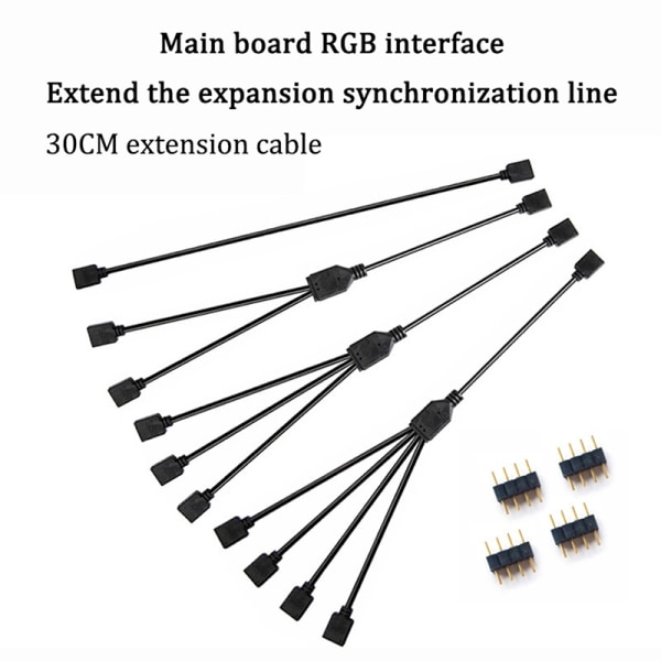 Computer Bundkort RGB Split Synchronous Kabel 12V 4-pin Exte A2