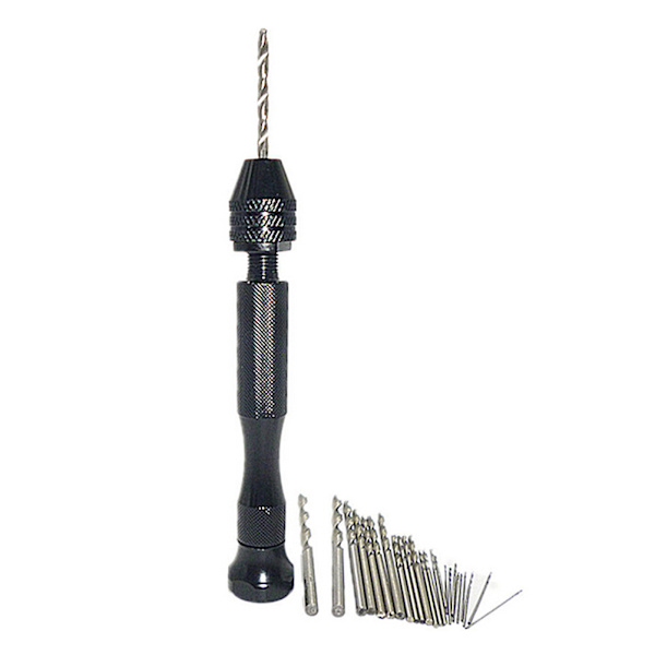 25 st Mini Micro Twist Drill Bits 0.5mm-3mm W/ Aluminium Hand