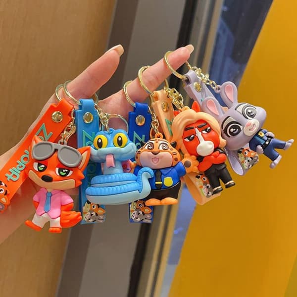 Zootopia Anime Nyckelring Kawaii Räv Karaktär Hänge Väska Hänge A1