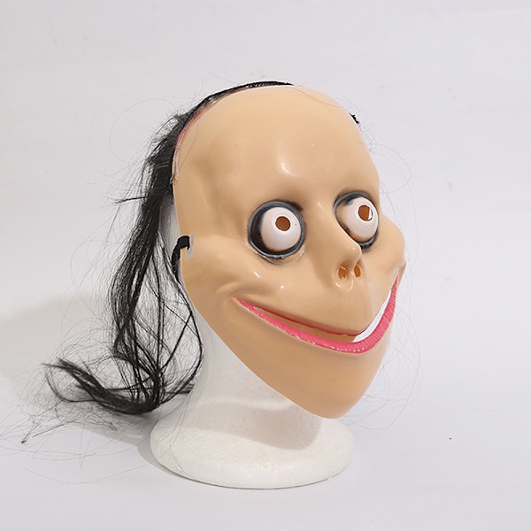 Ny Halloween Horror Maske Med Langt Hår Sjov Maske V-formet Mo A