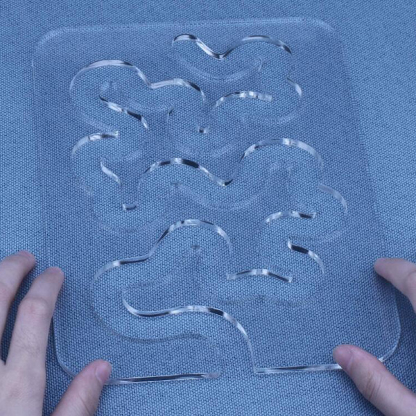 1 sett Ny Free Motion Quilting Essential Mal Template Sy Hine Qu