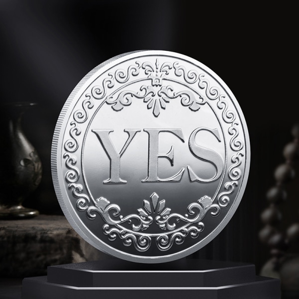 Diameter 4cm Mynt JA eller NEI Ta avgjørelse Minneplating A
