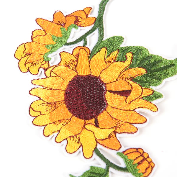 solsikke jern på patch broderet tøj patch til tøj