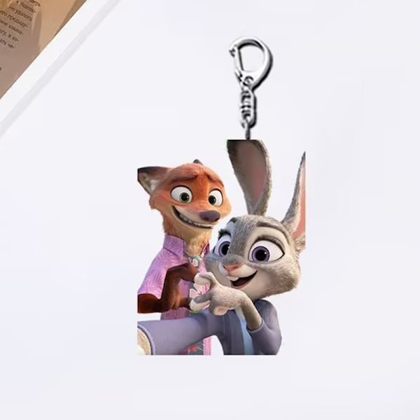 Zootopia Animation Perifer Nyckelring Tecknad Judy Nick e Väska A7