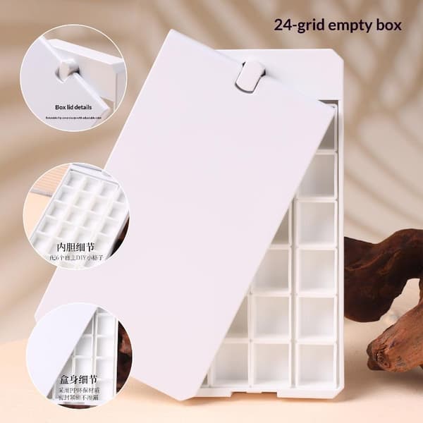 24 Gitre Roterbar Tom Æske Til Negle Manicure DIY Solid UV Gel