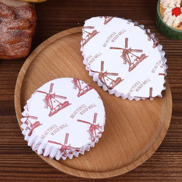 200 stk. runde/båtformede cupcake-papirformer for baking A