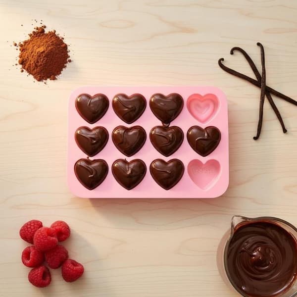 12 Konsepsjon 6 Hjerteformet Bakeform Silikon DIY Godteri Kake 1Pc