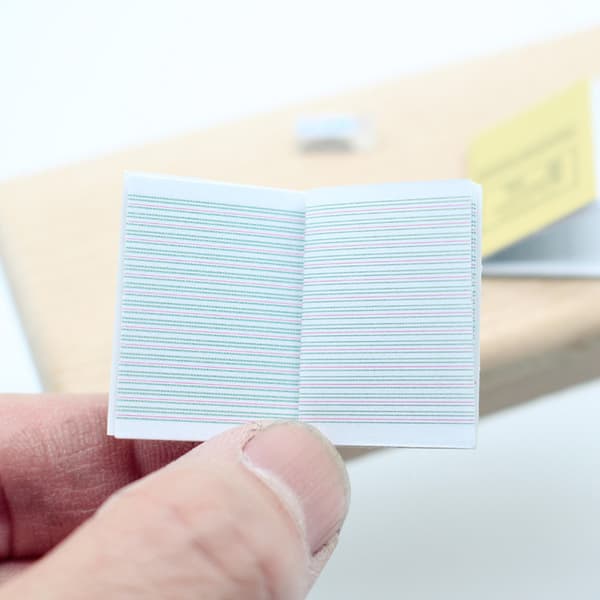 3st 1:12 Dollhouse Miniature Exercise Book English Notebook Mo