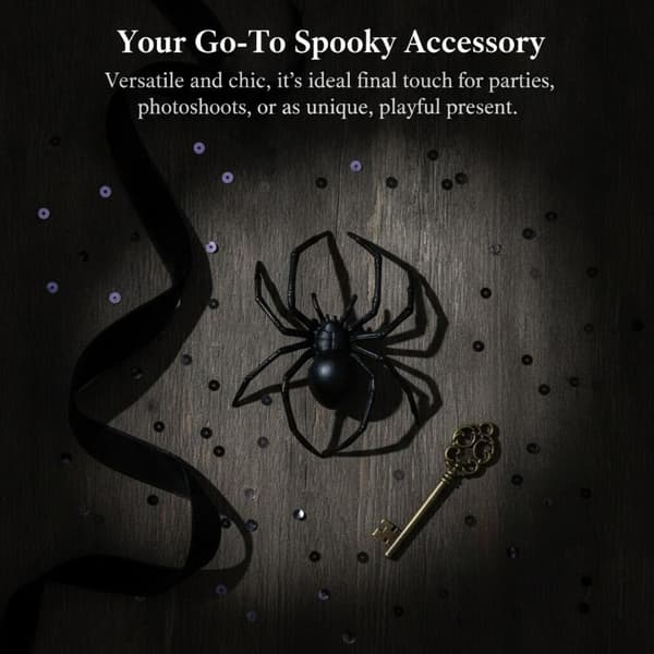 Halloween Simulation Edderkop Hårklemme Sorte Edderkop Tilbehør