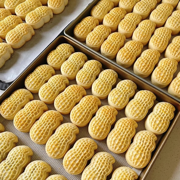 30g 50g 75g Mini Jordnøddeformet Månekageform Cookie ter Ramme B 50g