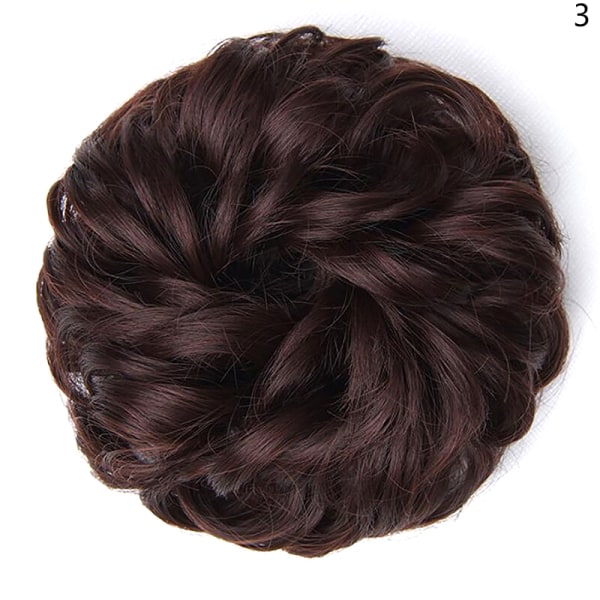 Synteettinen hiuspulla peruukki poninhäntä hiustenpidennys Scrunchie Elasti 3